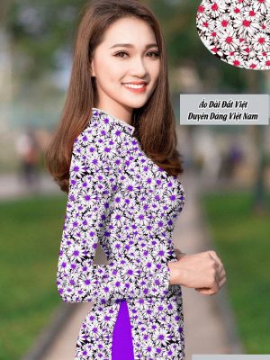 Vải áo dài hoa cúc đều mới ra AD T7215 18 1591762956 848 vai ao dai vai ao dai dep ad