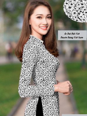 Vải áo dài hoa cúc đều mới ra AD T7215 24 1591762957 917 vai ao dai vai ao dai dep ad