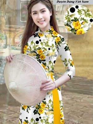Vải áo dài hoa đều kiểu mới AD T7212 15 1591763183 571 vai ao dai vai ao dai dep ad