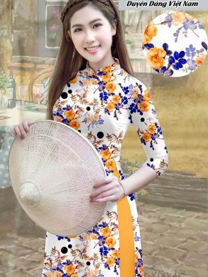 Vải áo dài hoa đều kiểu mới AD T7212 19 1591763183 955 vai ao dai vai ao dai dep ad