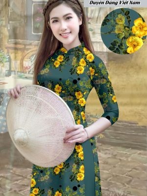 Vải áo dài hoa đều kiểu mới AD T7212 23 1591763184 172 vai ao dai vai ao dai dep ad