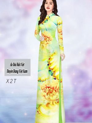 Vải áo dài hoa cúc đại đóa thiết kế 2020 AD H14547 34 1591763544 63 vai ao dai vai ao dai dep ad