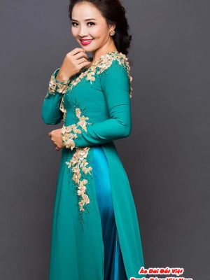 Áo Dài Trung Niên Sang Trọng Kết Hoa 5 ao dai trung nien ket hoa cao cap