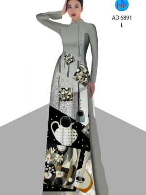 Vải áo dài hoa in 3D mới ra AD 6891 23 vai ao dai 3d dep dang hot 678151
