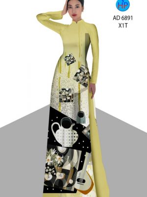 Vải áo dài hoa in 3D mới ra AD 6891 35 vai ao dai 3d dep long lanh 1878150