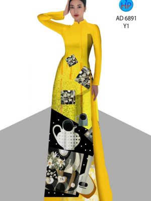 Vải áo dài hoa in 3D mới ra AD 6891 29 vai ao dai 3d dep long lanh 778223
