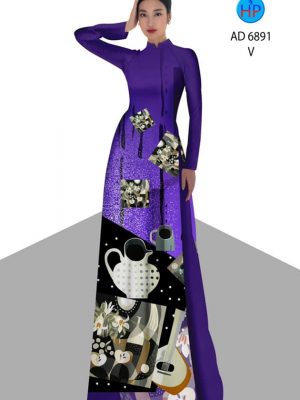 Vải áo dài hoa in 3D mới ra AD 6891 21 vai ao dai 3d dep rat dep 278155