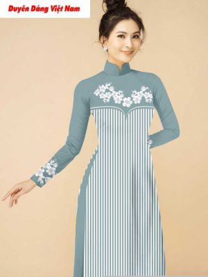 Vải áo dài hoa văn độc đáo thiết kế 2020 AD T7204 27 vai ao dai doc dao 14