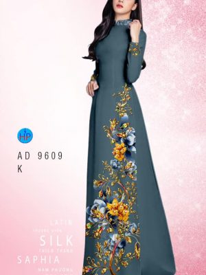 Vải áo dài hoa in 3D mới ra AD 9609 35 vai ao dai duyen dang kieu sa chat luong 161965