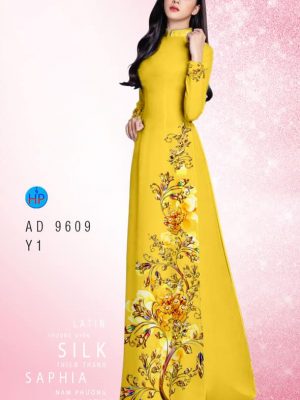 Vải áo dài hoa in 3D mới ra AD 9609 22 vai ao dai duyen dang kieu sa cuc hot 920284