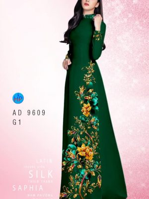 Vải áo dài hoa in 3D mới ra AD 9609 23 vai ao dai duyen dang kieu sa dang hot 1720229
