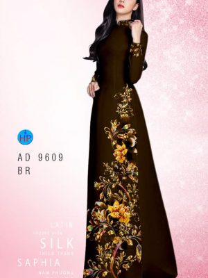 Vải áo dài hoa in 3D mới ra AD 9609 21 vai ao dai duyen dang kieu sa dep 1820193