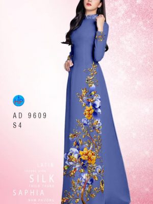 Vải áo dài hoa in 3D mới ra AD 9609 33 vai ao dai duyen dang kieu sa doc dao 1319287