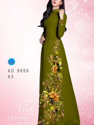 Vải áo dài hoa in 3D mới ra AD 9609 29 vai ao dai duyen dang kieu sa nam nay 1220248
