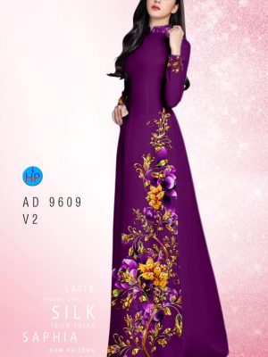 Vải áo dài hoa in 3D mới ra AD 9609 31 vai ao dai duyen dang kieu sa rat dep 21948