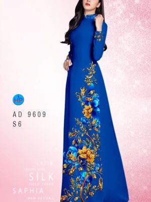 Vải áo dài hoa in 3D mới ra AD 9609 27 vai ao dai duyen dang kieu sa thanh lich 1520214