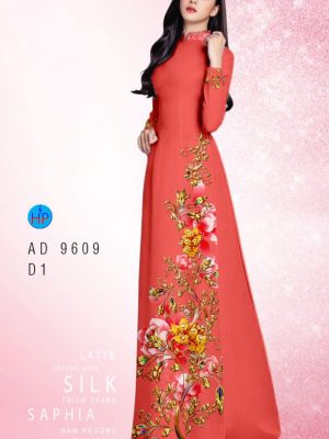 Vải áo dài hoa in 3D mới ra AD 9609 34 vai ao dai duyen dang kieu sa thuot tha 2019175