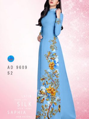 Vải áo dài hoa in 3D mới ra AD 9609 30 vai ao dai duyen dang kieu sa ua thich 1820255