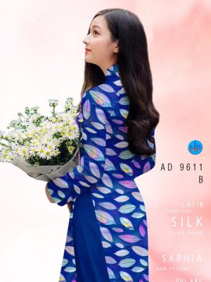 Vải áo dài hình lá kiểu mới AD 9611 24 vai ao dai hinh la deu gia re shop my my doc dao 390178