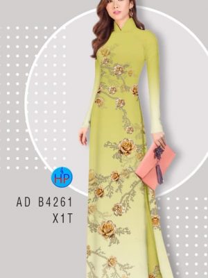 Vải áo dài hoa hồng mới ra AD B4261 25 vai ao dai hoa 3d chat luong 504211