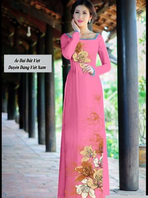 Vải áo dài hoa 3D mới ra AD T5260 21 vai ao dai hoa 3d cuc dep 1211119
