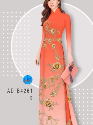 Vải áo dài hoa hồng mới ra AD B4261 31 vai ao dai hoa 3d cuc dep 1704196