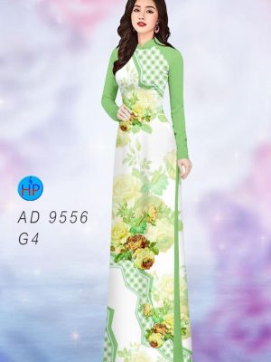 Vải áo dài hoa in 3D mới ra AD 9556 28 vai ao dai hoa 3d cuc dep 246157