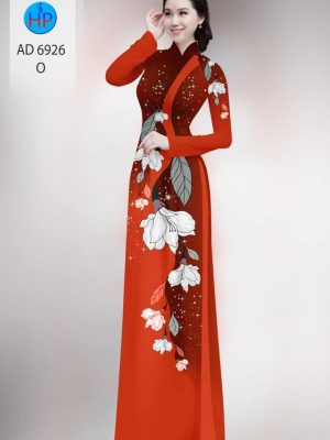 Vải áo dài hoa in 3D mới ra AD 6926 32 vai ao dai hoa 3d cuc hot 064100