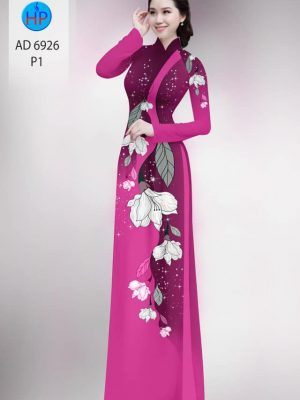Vải áo dài hoa in 3D mới ra AD 6926 29 vai ao dai hoa 3d da dang 1364249
