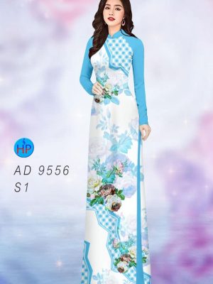 Vải áo dài hoa in 3D mới ra AD 9556 35 vai ao dai hoa 3d da dang 2046290