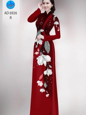 Vải áo dài hoa in 3D mới ra AD 6926 30 vai ao dai hoa 3d da dang 26416