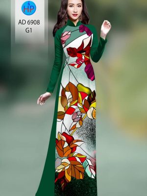 Vải áo dài hoa văn thiết kế 2020 AD 6908 26 vai ao dai hoa 3d da dang 748264