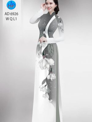 Vải áo dài hoa in 3D mới ra AD 6926 34 vai ao dai hoa 3d dam tham 464226