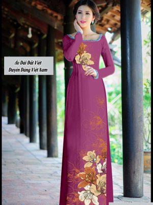 Vải áo dài hoa 3D mới ra AD T5260 19 vai ao dai hoa 3d dep 1611260