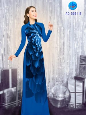 Vải áo dài hoa in 3D mới ra AD 5931 25 vai ao dai hoa 3d dep 1938151