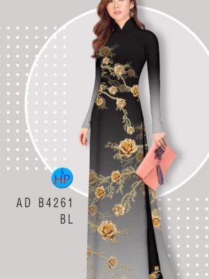 Vải áo dài hoa hồng mới ra AD B4261 36 vai ao dai hoa 3d dep 904218