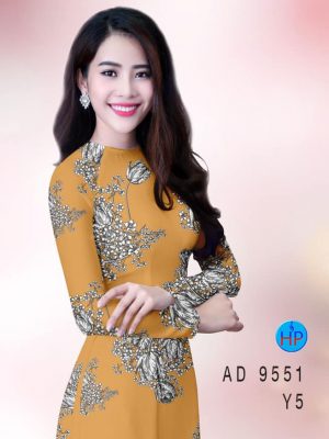Vải áo dài hoa 3D kiểu mới AD 9551 33 vai ao dai hoa 3d doc dao 167166