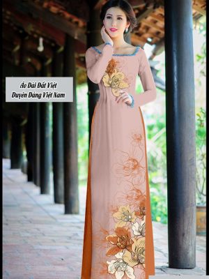 Vải áo dài hoa 3D mới ra AD T5260 14 vai ao dai hoa 3d doc dao 171120