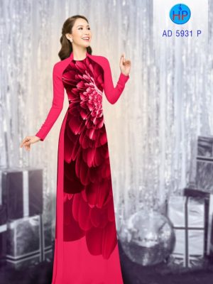 Vải áo dài hoa in 3D mới ra AD 5931 35 vai ao dai hoa 3d duoc chon nhieu 338146