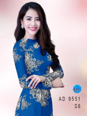 Vải áo dài hoa 3D kiểu mới AD 9551 25 vai ao dai hoa 3d gia tot 171258