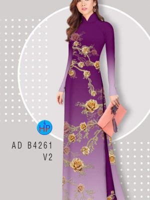 Vải áo dài hoa hồng mới ra AD B4261 35 vai ao dai hoa 3d gia tot 200419