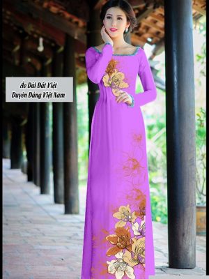 Vải áo dài hoa 3D mới ra AD T5260 18 vai ao dai hoa 3d gia tot 811130