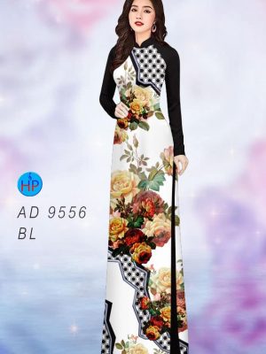 Vải áo dài hoa in 3D mới ra AD 9556 33 vai ao dai hoa 3d long lanh 246144