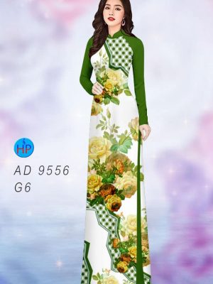 Vải áo dài hoa in 3D mới ra AD 9556 36 vai ao dai hoa 3d mau moi 1346134