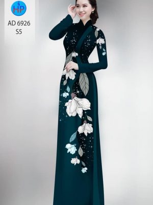 Vải áo dài hoa in 3D mới ra AD 6926 22 vai ao dai hoa 3d mau moi 1564255