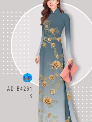 Vải áo dài hoa hồng mới ra AD B4261 37 vai ao dai hoa 3d mau moi 60497