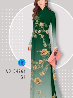 Vải áo dài hoa hồng mới ra AD B4261 27 vai ao dai hoa 3d nam nay 1204285