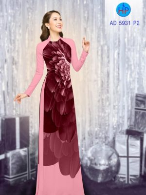 Vải áo dài hoa in 3D mới ra AD 5931 22 vai ao dai hoa 3d phong cach 1138259