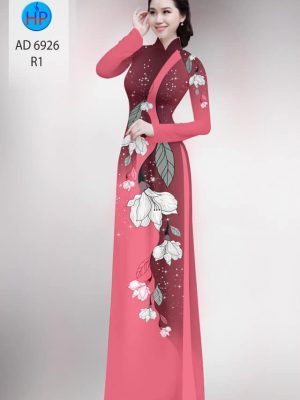 Vải áo dài hoa in 3D mới ra AD 6926 25 vai ao dai hoa 3d thanh lich 1364127