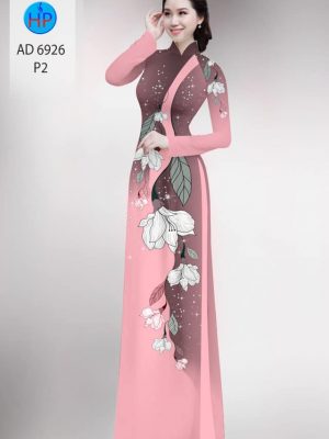 Vải áo dài hoa in 3D mới ra AD 6926 26 vai ao dai hoa 3d thanh lich 1764101